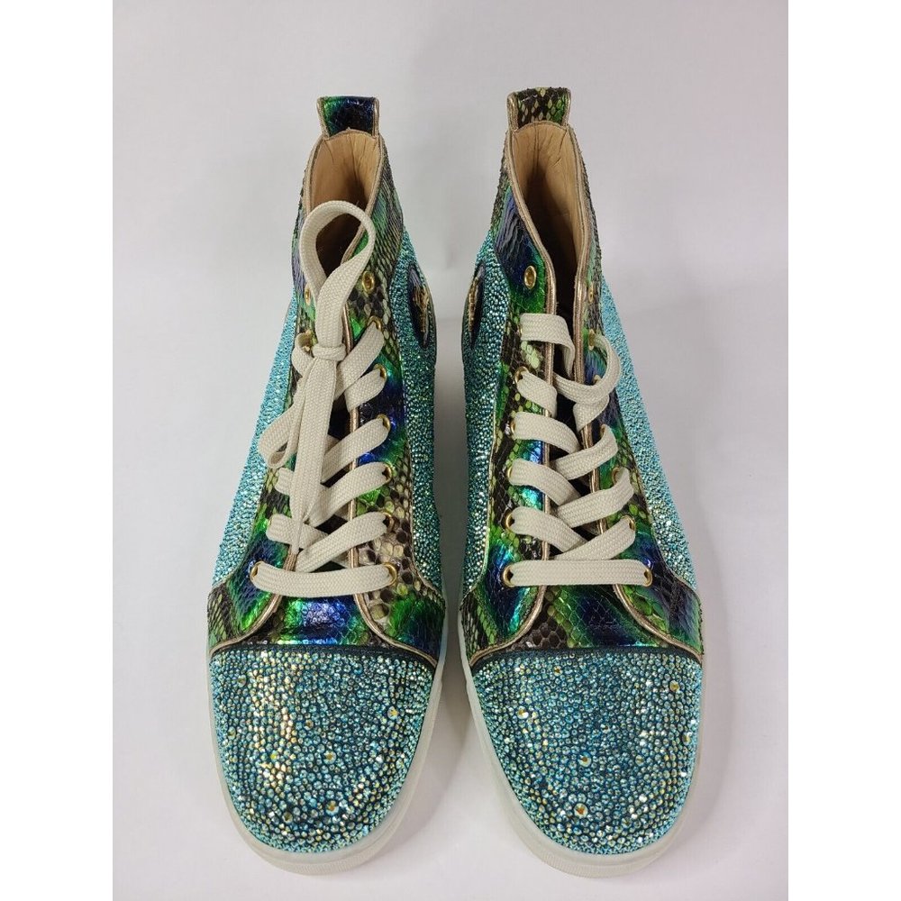 CHRISTIAN LOUBOUTIN Swarovski Python Louis Trainers Sneakers - EU45 / US12 - Picture 7 of 12